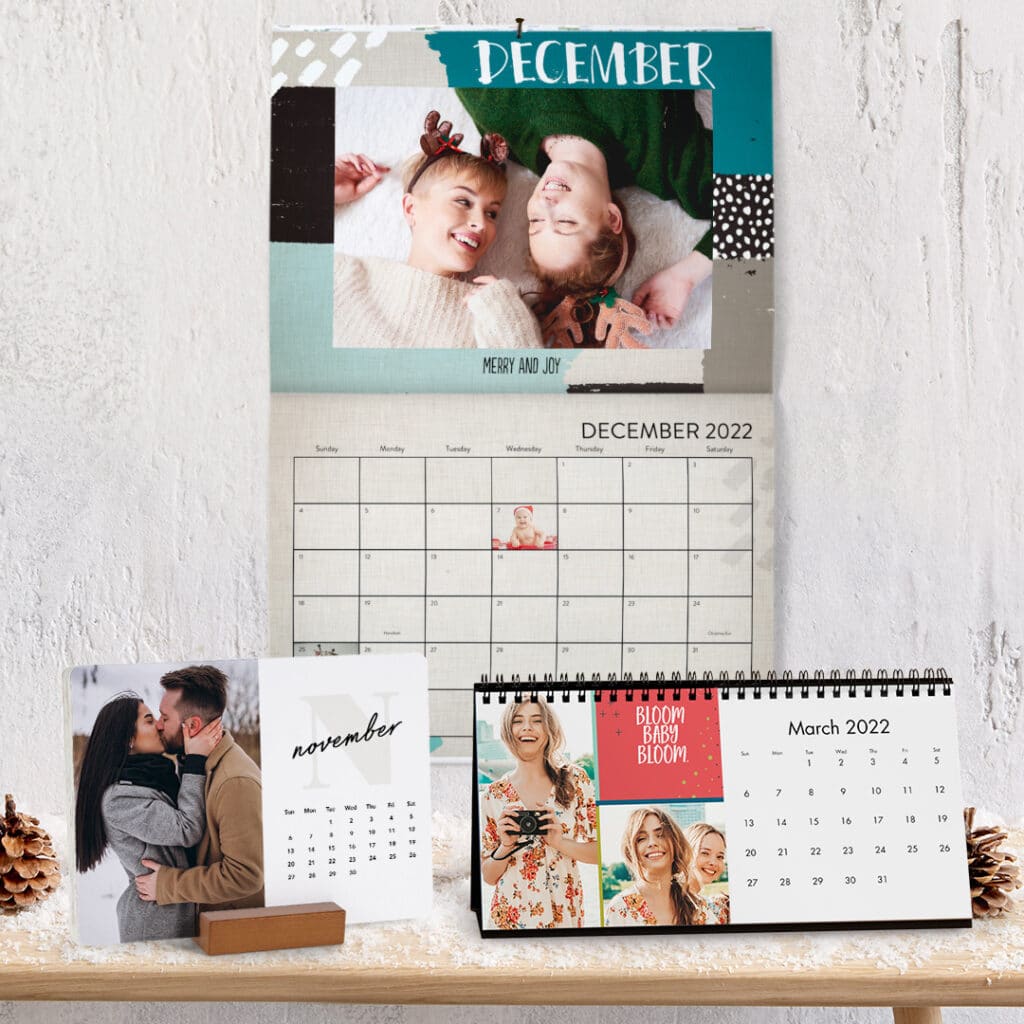 Calendars can be custom printed with your photos on Snapfish