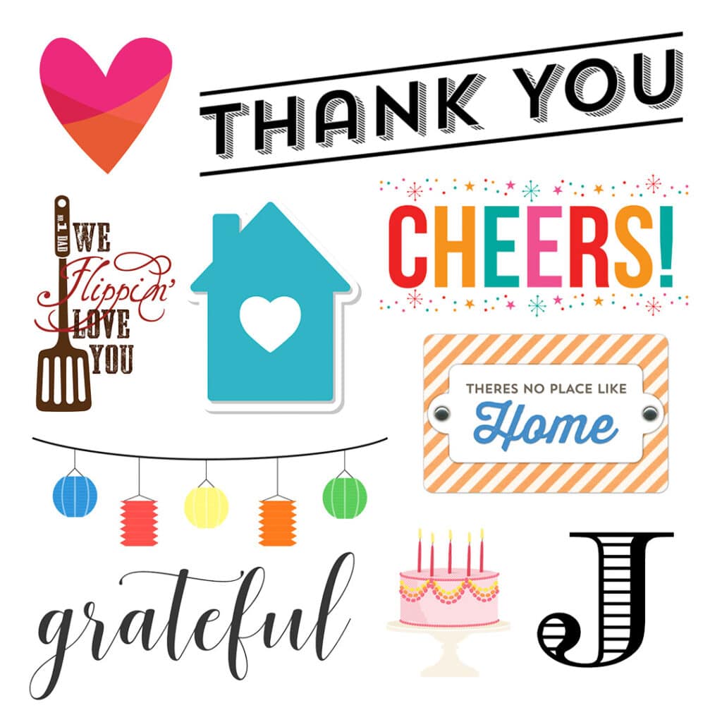 Embellish the gift with Snapfish digital stickers + add joy to the heartfelt present
