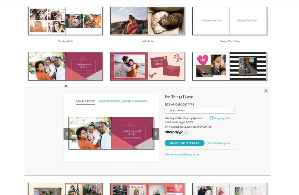 Create a unique photo book of your lifelong love story using your pictures