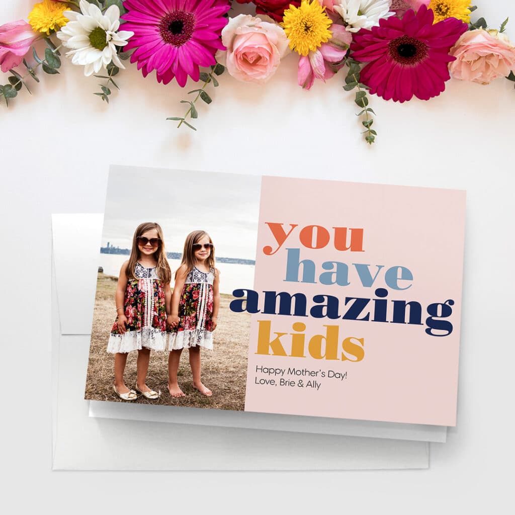 add photos to custom Mother's Day card designs and print with Snapfish