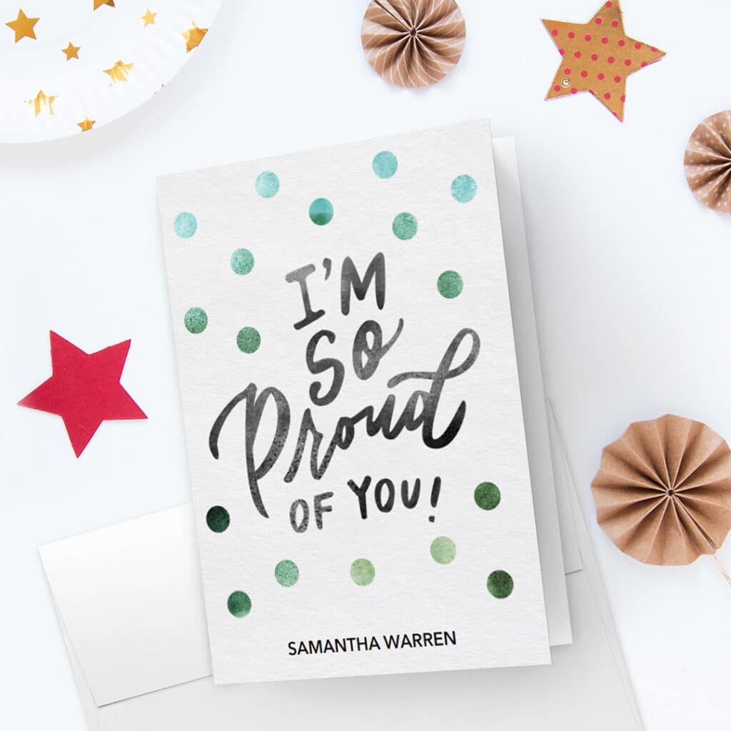 Print Custom Graduation Congratulations Cards With Photos At Snapfish - like this Painted Proud design