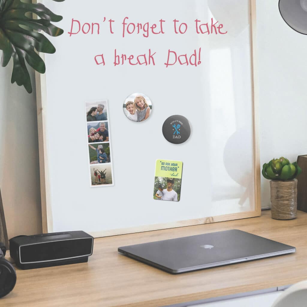 Several magnets on a message boards