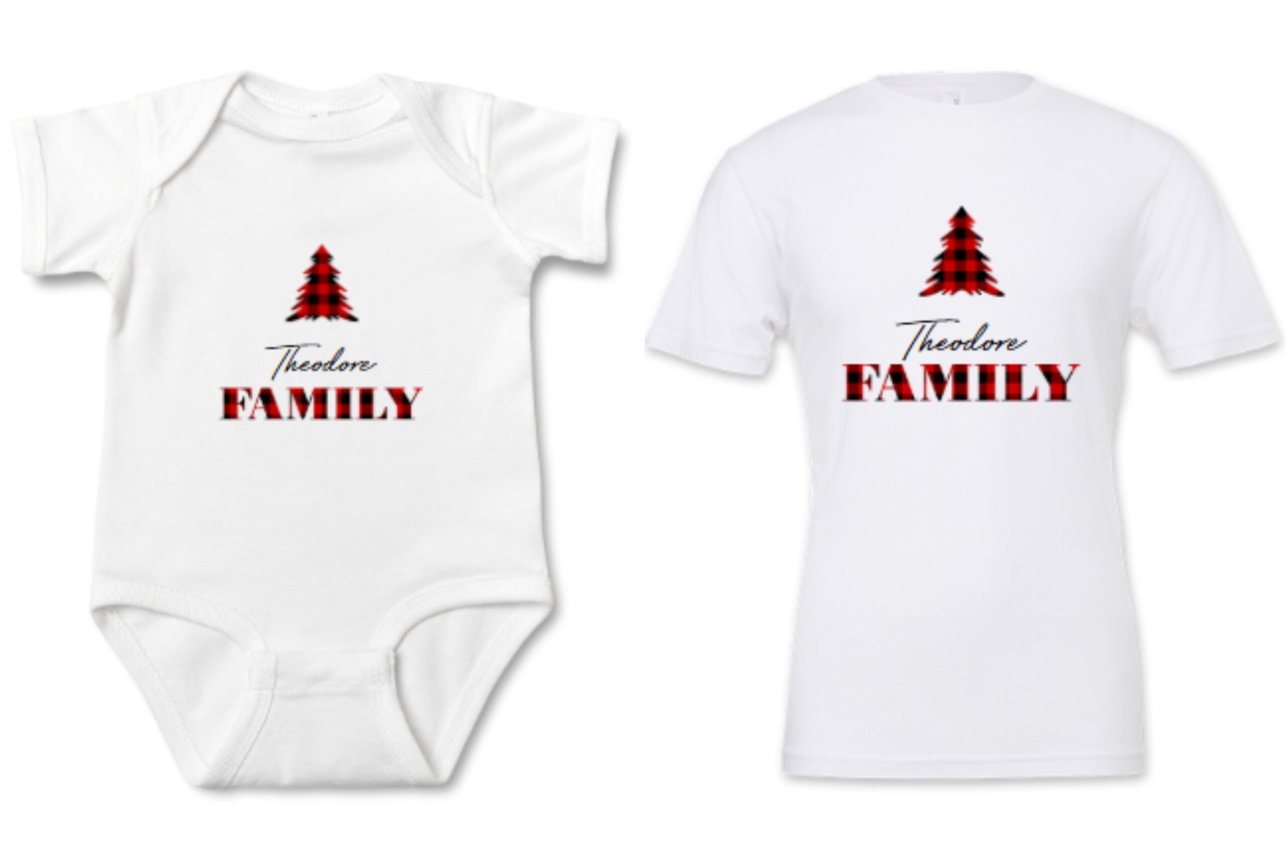 custom baby onsie and custom t-shirt