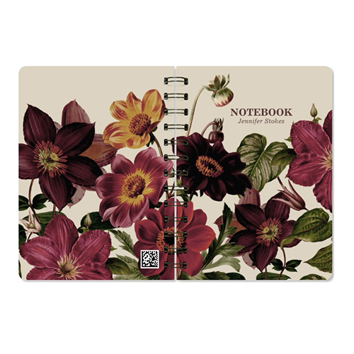 personalized notebook with flowers