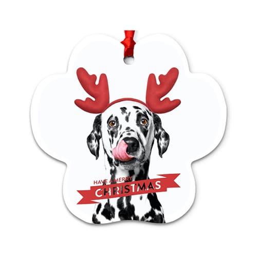 paw print photo ornament