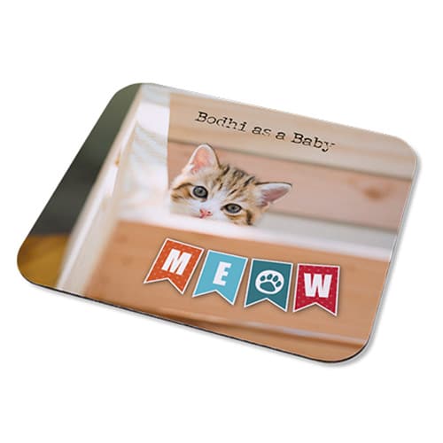 custom mousepad with photo of a kitten